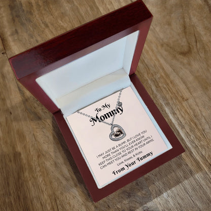 "To My Mommy" - Baby Feet Heart Necklace | Love Before We Meet