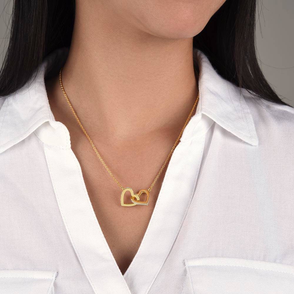 "To My Mom" - Interlocking Hearts Necklace | You Are My World