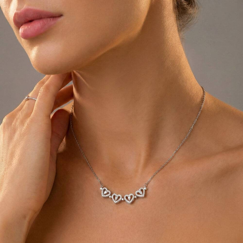 "To My Mom" - Magnetic Hearts Necklace | Forever Your Little Girl