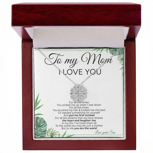 "To My Mom" - Magnetic Hearts Necklace | Forever Your Little Boy