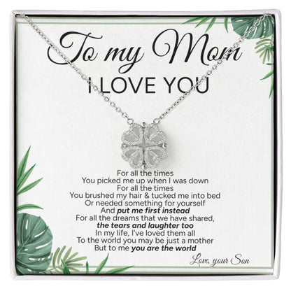 "To My Mom" - Magnetic Hearts Necklace | Forever Your Little Boy