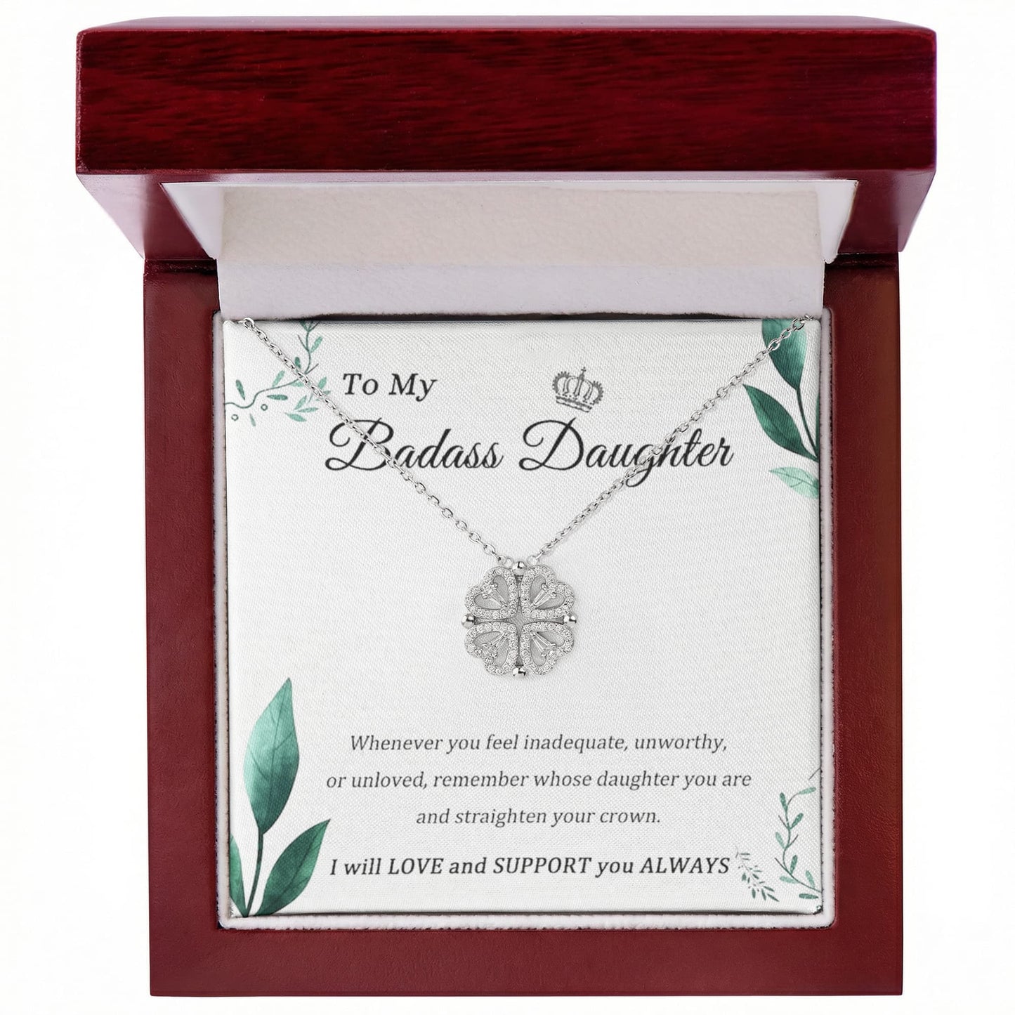 "To My Daughter" - Magnetic Hearts Necklace | Straighten Your Crown