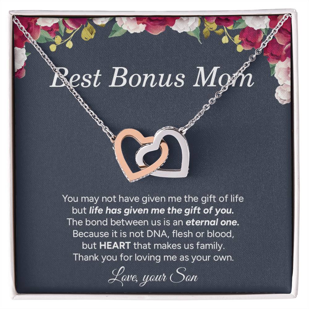 "To My Mom" - Interlocking Hearts Necklace | Love Made Us Family