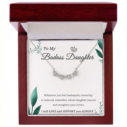 "To My Daughter" - Magnetic Hearts Necklace | Straighten Your Crown