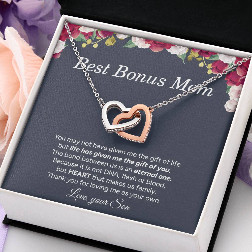 "To My Mom" - Interlocking Hearts Necklace | Love Made Us Family