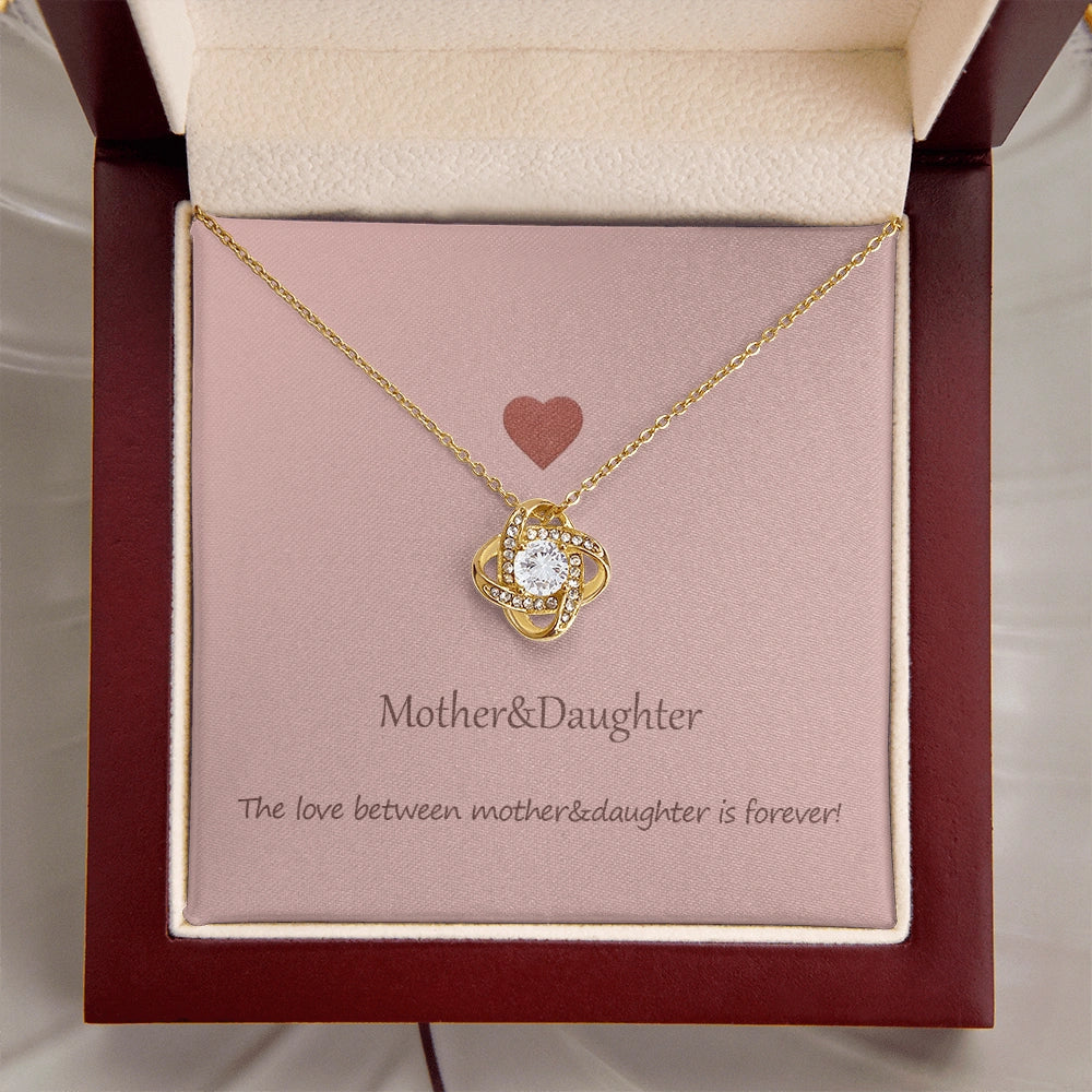 "To My Mom" - Love Knot Necklace | Forever Mother Daughter Love