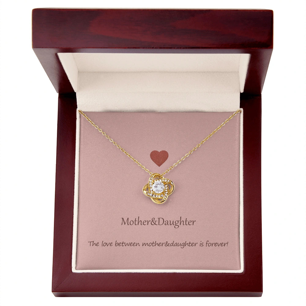 "To My Mom" - Love Knot Necklace | Forever Mother Daughter Love
