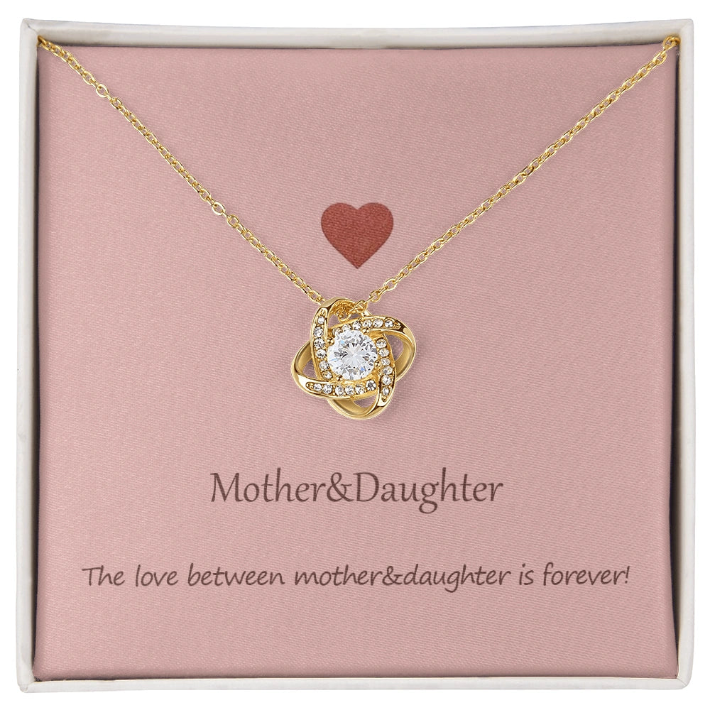 "To My Mom" - Love Knot Necklace | Forever Mother Daughter Love