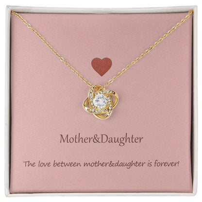 "To My Mom" - Love Knot Necklace | Forever Mother Daughter Love