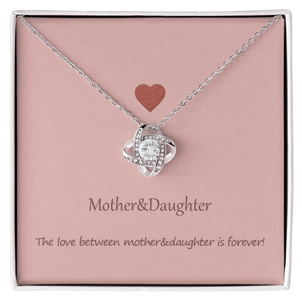 "To My Mom" - Love Knot Necklace | Forever Mother Daughter Love