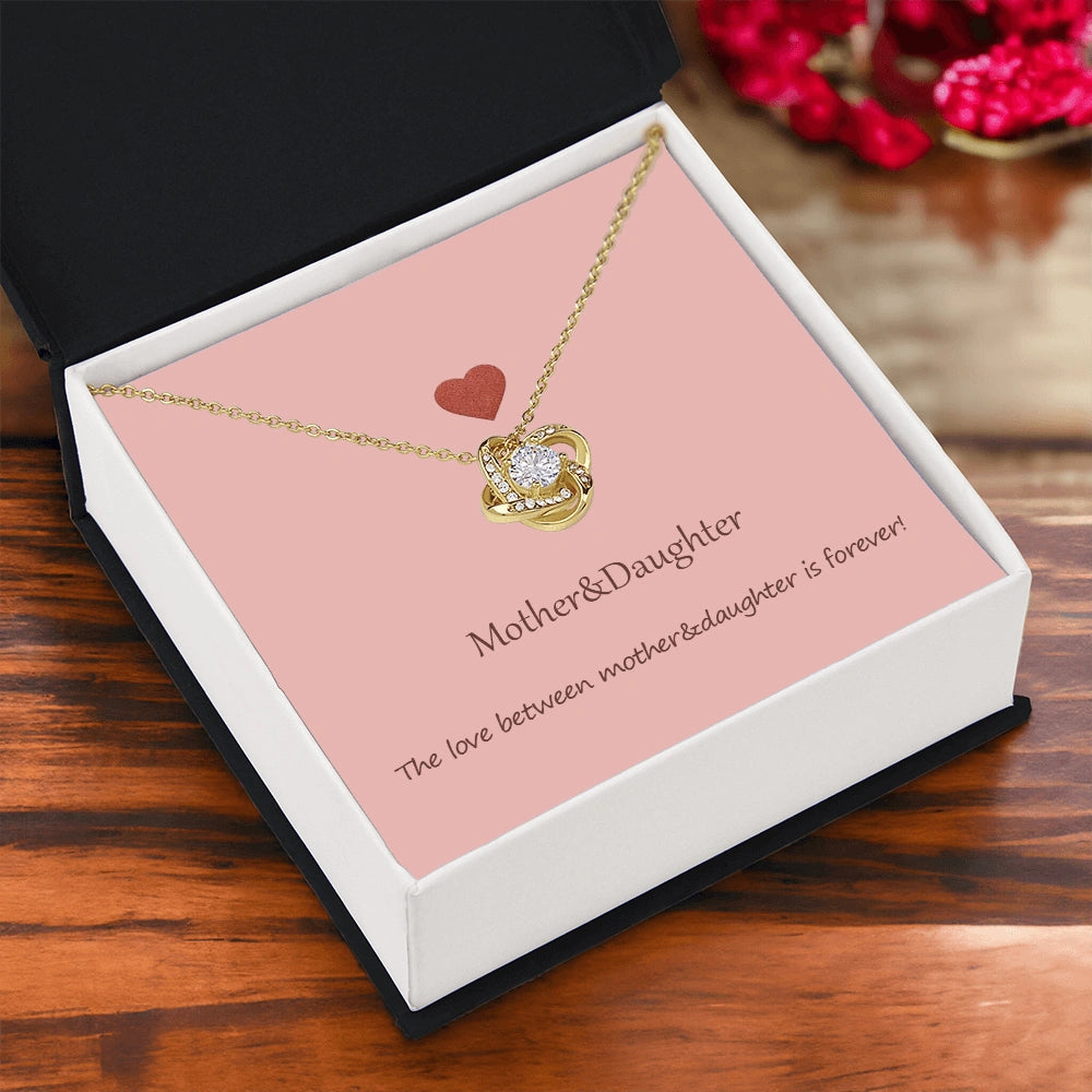 "To My Mom" - Love Knot Necklace | Forever Mother Daughter Love