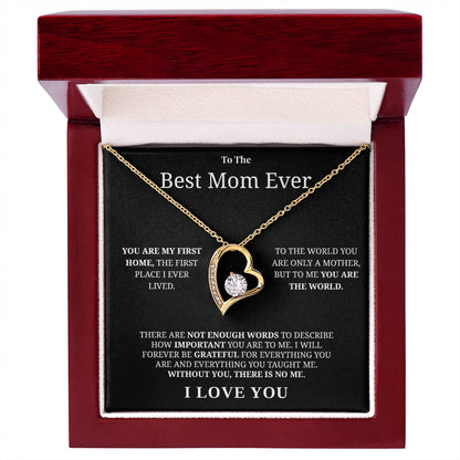 "To The Best Mom Ever" - Forever Love Necklace | You Are The World