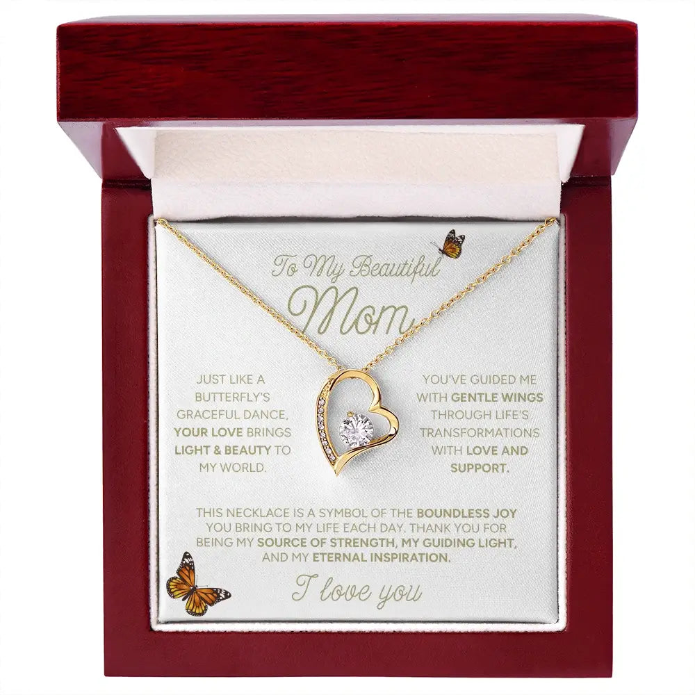 "To My Beautiful Mom" - Forever Love Necklace | Wings Of Grace