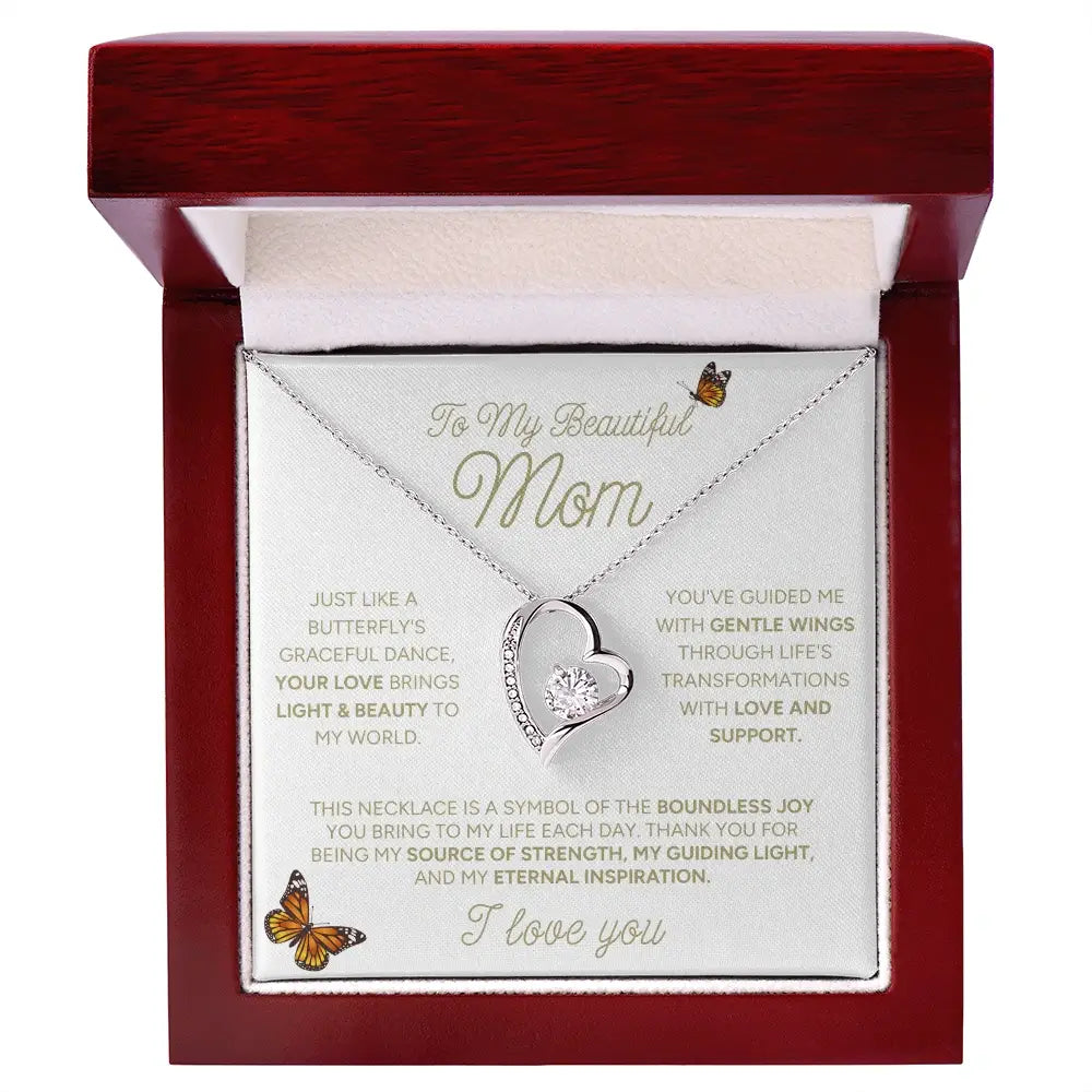 "To My Beautiful Mom" - Forever Love Necklace | Wings Of Grace