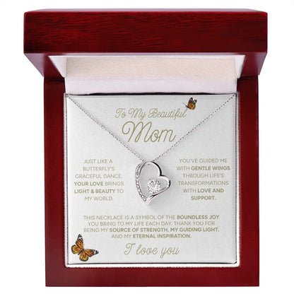 "To My Beautiful Mom" - Forever Love Necklace | Wings Of Grace