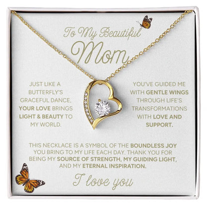"To My Beautiful Mom" - Forever Love Necklace | Wings Of Grace