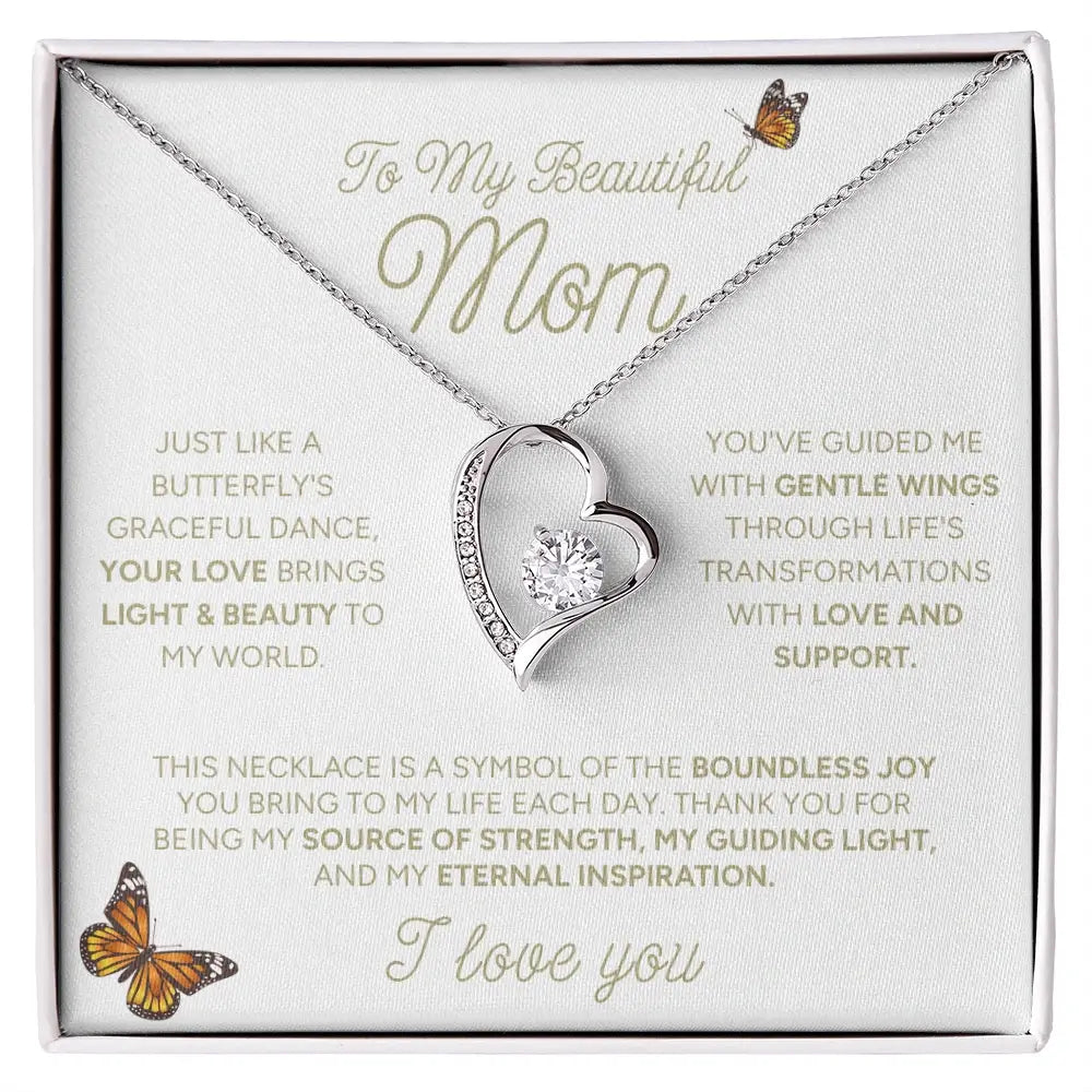 "To My Beautiful Mom" - Forever Love Necklace | Wings Of Grace