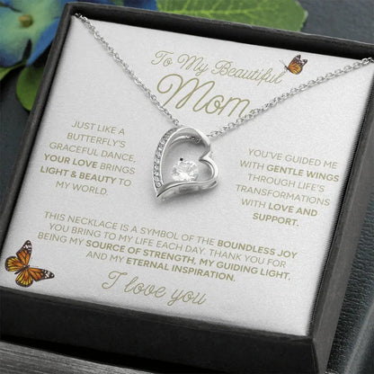 "To My Beautiful Mom" - Forever Love Necklace | Wings Of Grace