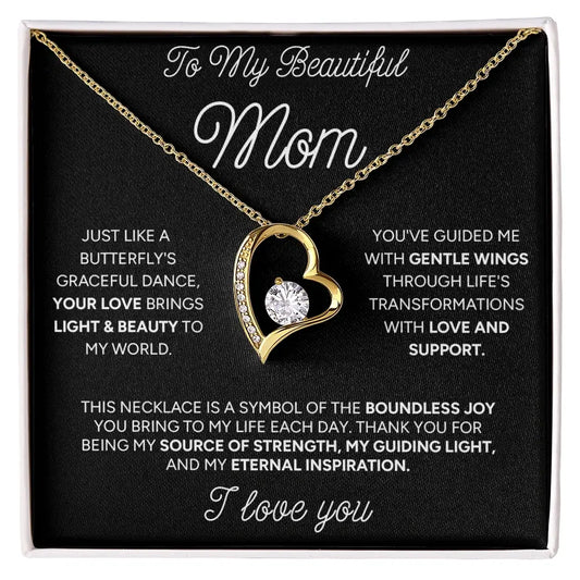 "To My Beautiful Mom" - Forever Love Necklace | My Guiding Light