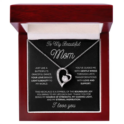 "To My Beautiful Mom" - Forever Love Necklace | My Guiding Light