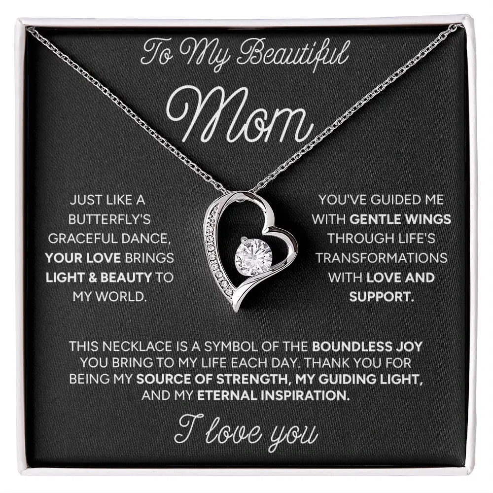 "To My Beautiful Mom" - Forever Love Necklace | My Guiding Light