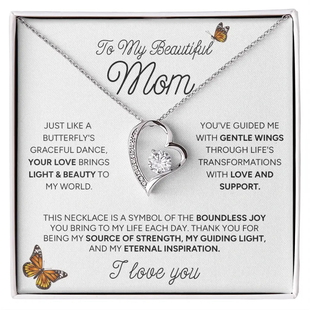 "To My Beautiful Mom" - Forever Love Necklace | Eternal Inspiration