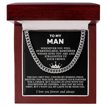 "To My Man" - Cuban Link Chain Necklace | Straighten Your Crown