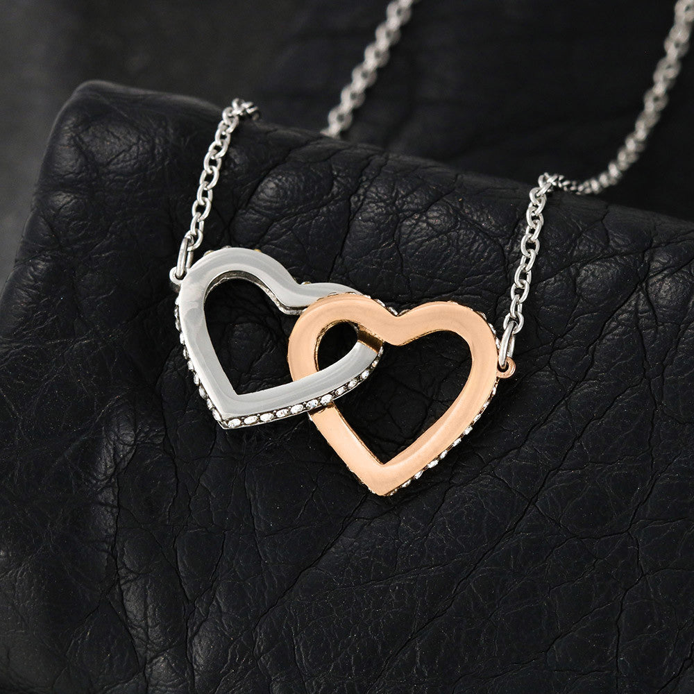 "To My Beautiful Granddaughter" - Interlocking Hearts Necklace | Brave & Strong