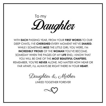 "To My Daughter" - Infinity Heart Bracelet | Linked Together Forever