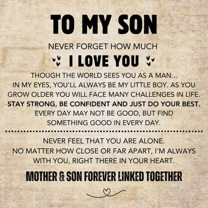 "To My Son" - Personalized Infinity Knot Microfiber Leather Bracelet | Forever Linked
