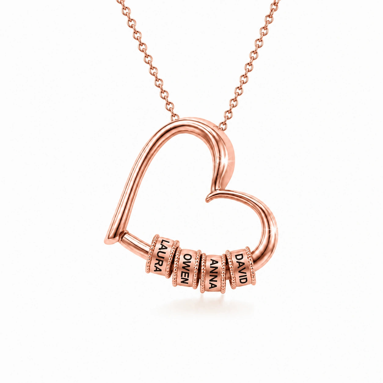 "To My Wife" - Personalized Heart Pendant Necklace | Heart Of The Family