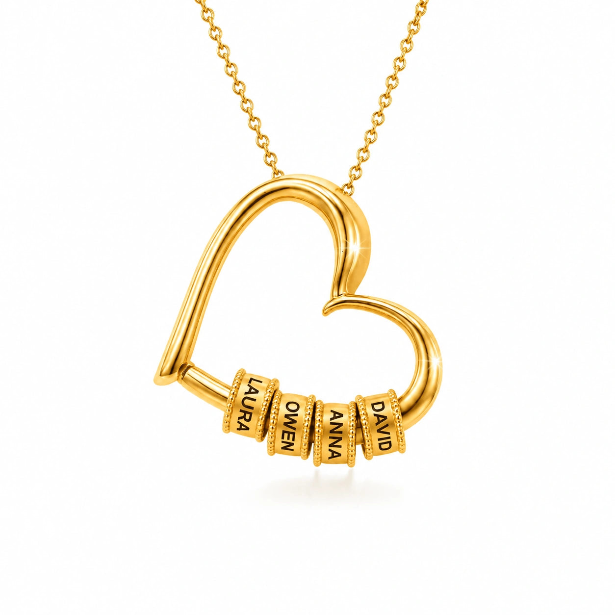 "To My Wife" - Personalized Heart Pendant Necklace | Heart Of The Family