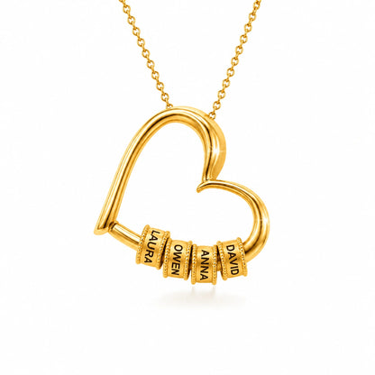"To My Wife" - Personalized Heart Pendant Necklace | Heart Of The Family