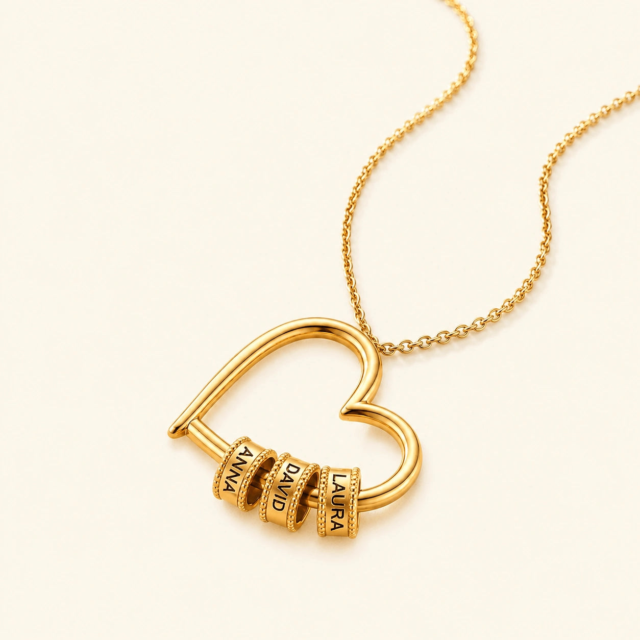 "To My Wife" - Personalized Heart Pendant Necklace | Heart Of The Family