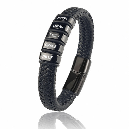 "To the Best Dad in the World" - Personalized Leather Style Bracelet | Holds Us Together