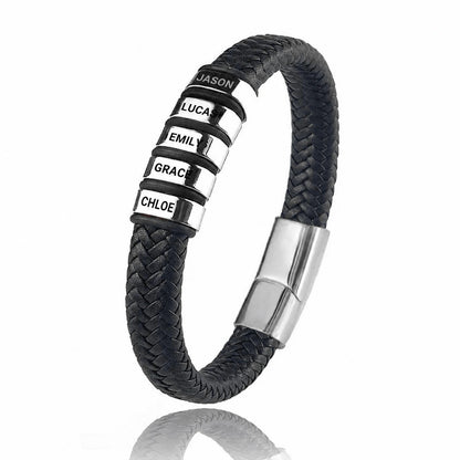 "To the Best Dad in the World" - Personalized Leather Style Bracelet | Holds Us Together
