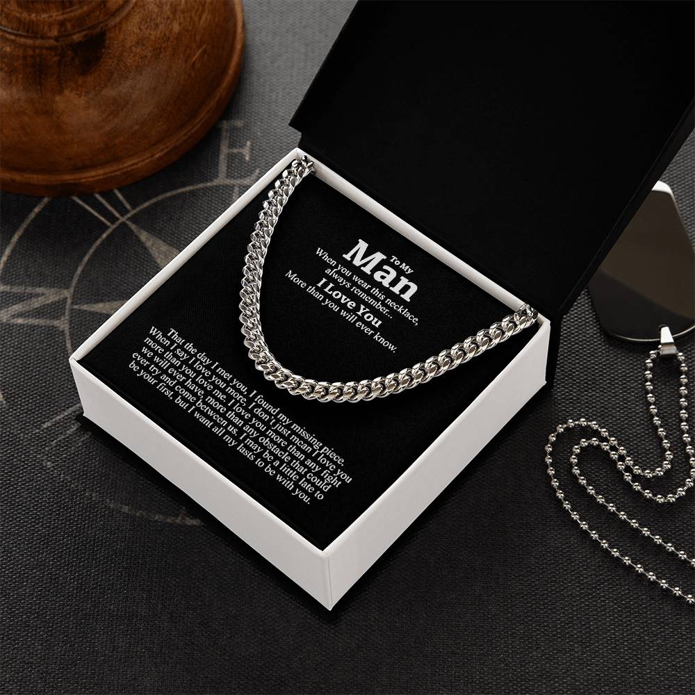 "To My Man" - Cuban Link Chain Necklace | All My Lasts