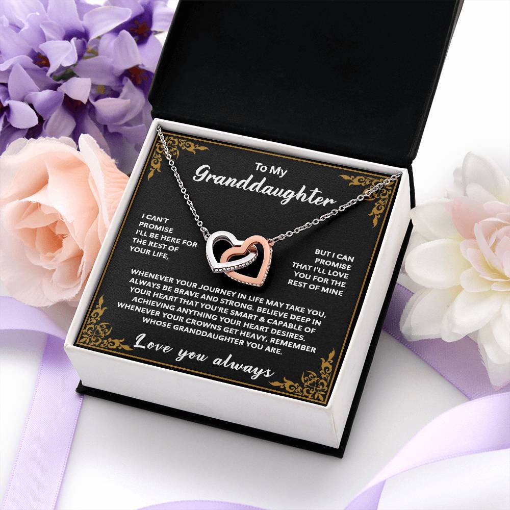 To My Granddaughter – Interlocking Hearts Necklace