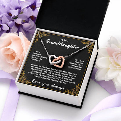 To My Granddaughter – Interlocking Hearts Necklace