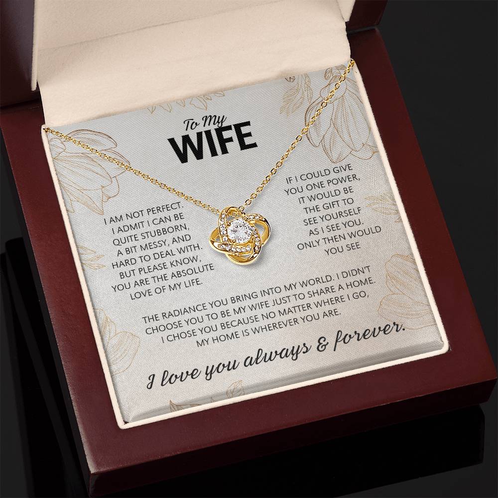 "To My Wife" - Love Knot Necklace | Always Yours