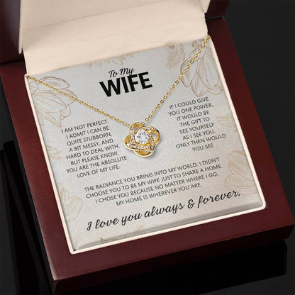 "To My Wife" - Love Knot Necklace | Always Yours
