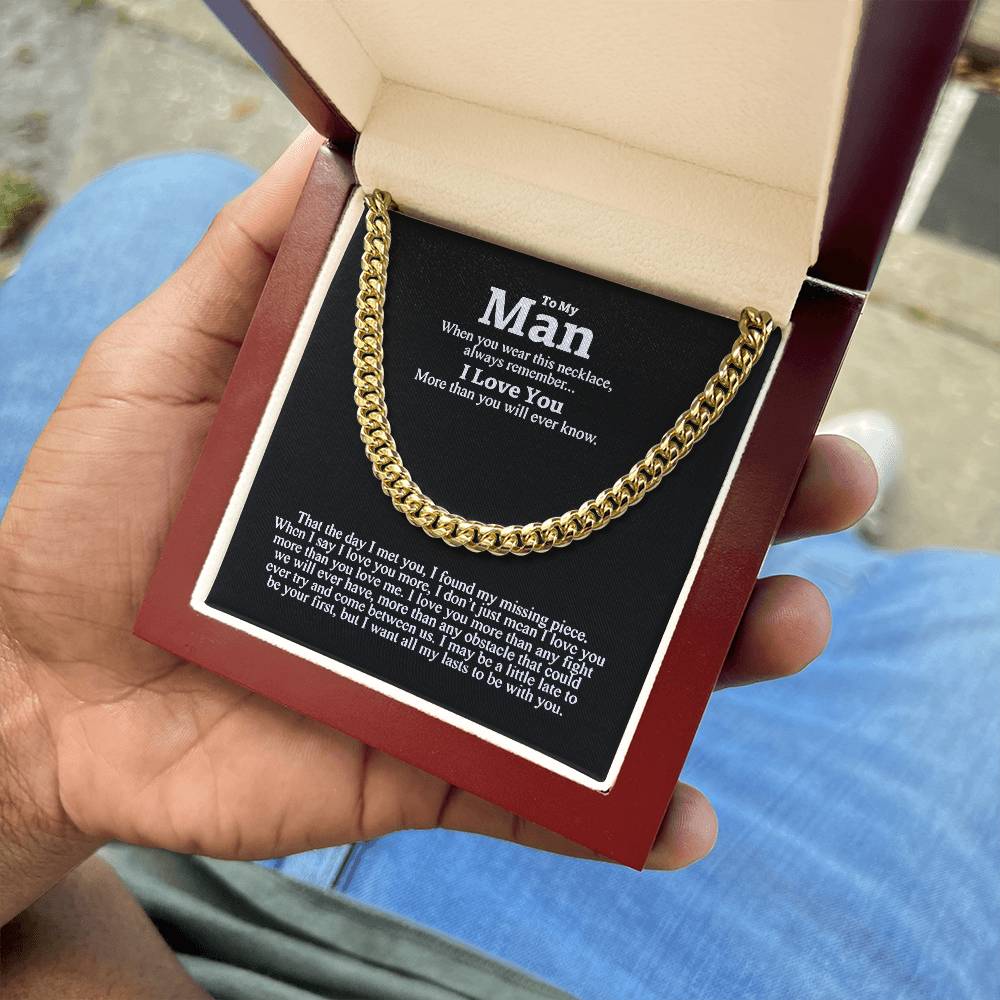"To My Man" - Cuban Link Chain Necklace | All My Lasts
