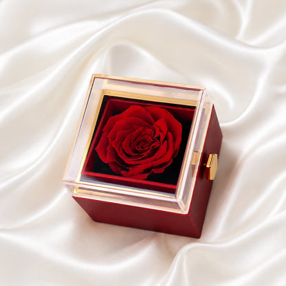 "To My Wife" - Personalized Heart Pendant Necklace & Forever Rose Box