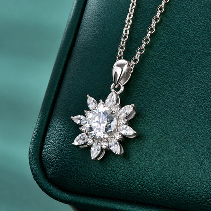 Sunflower Moissanite Necklace