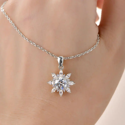 Sunflower Moissanite Necklace