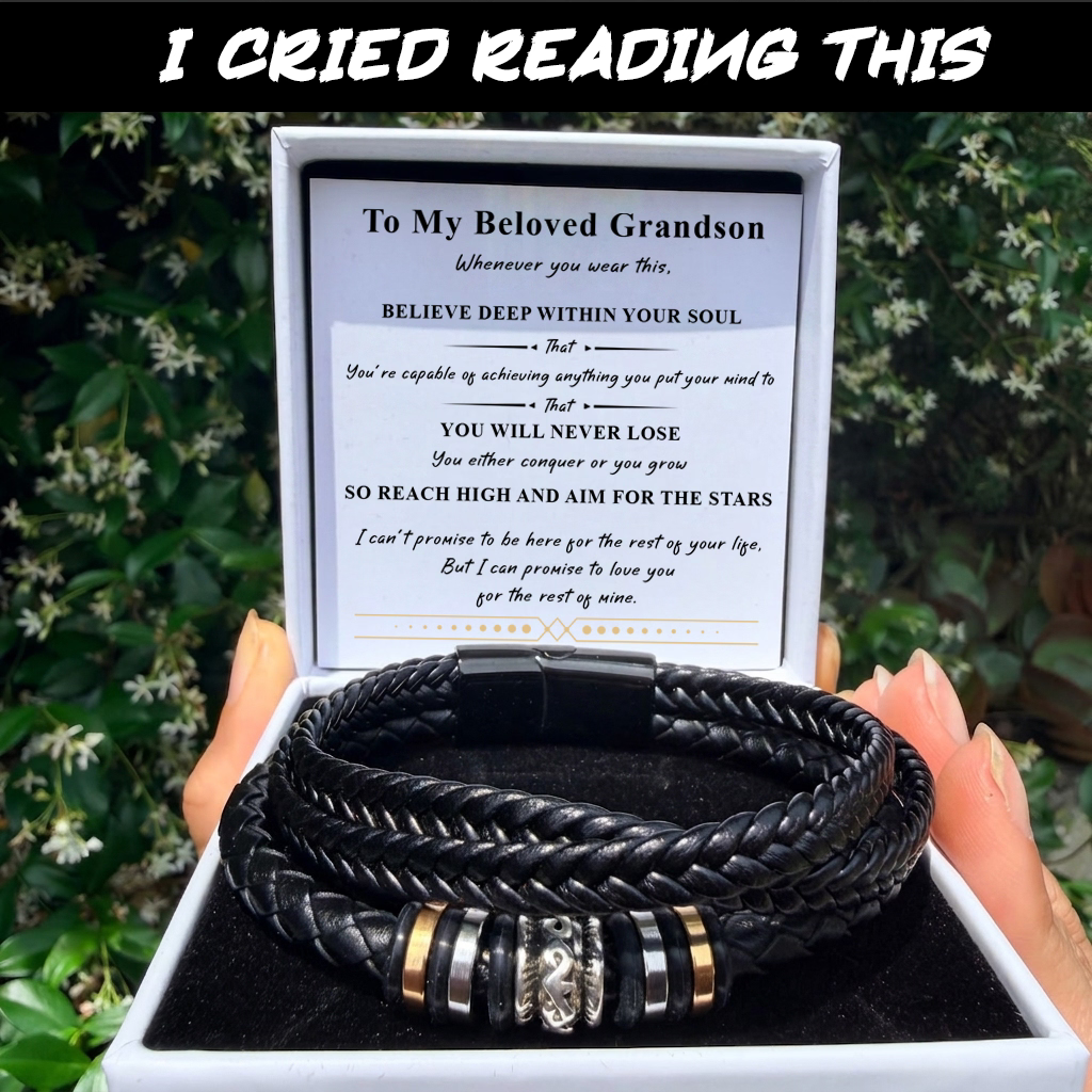 To My Grandson – "I Love You Forever" Bracelet Set