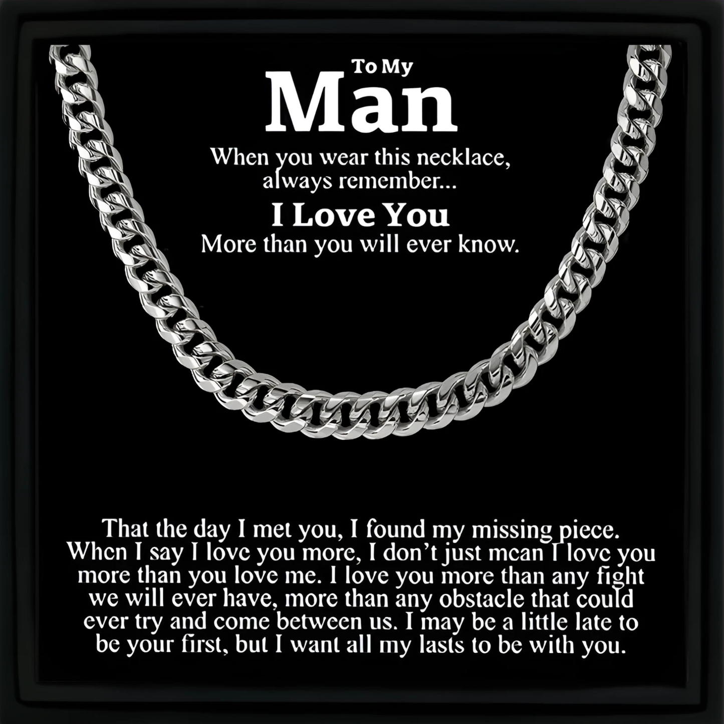 "To My Man" - Cuban Link Chain Necklace | All My Lasts