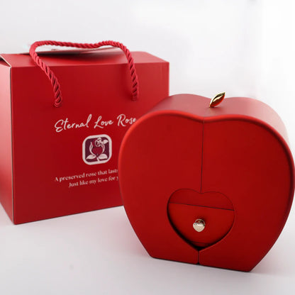 To My Daughter - "Lucky Charm" 4-Leaf Clover Necklace & Forever Rose Eternal Gift Set