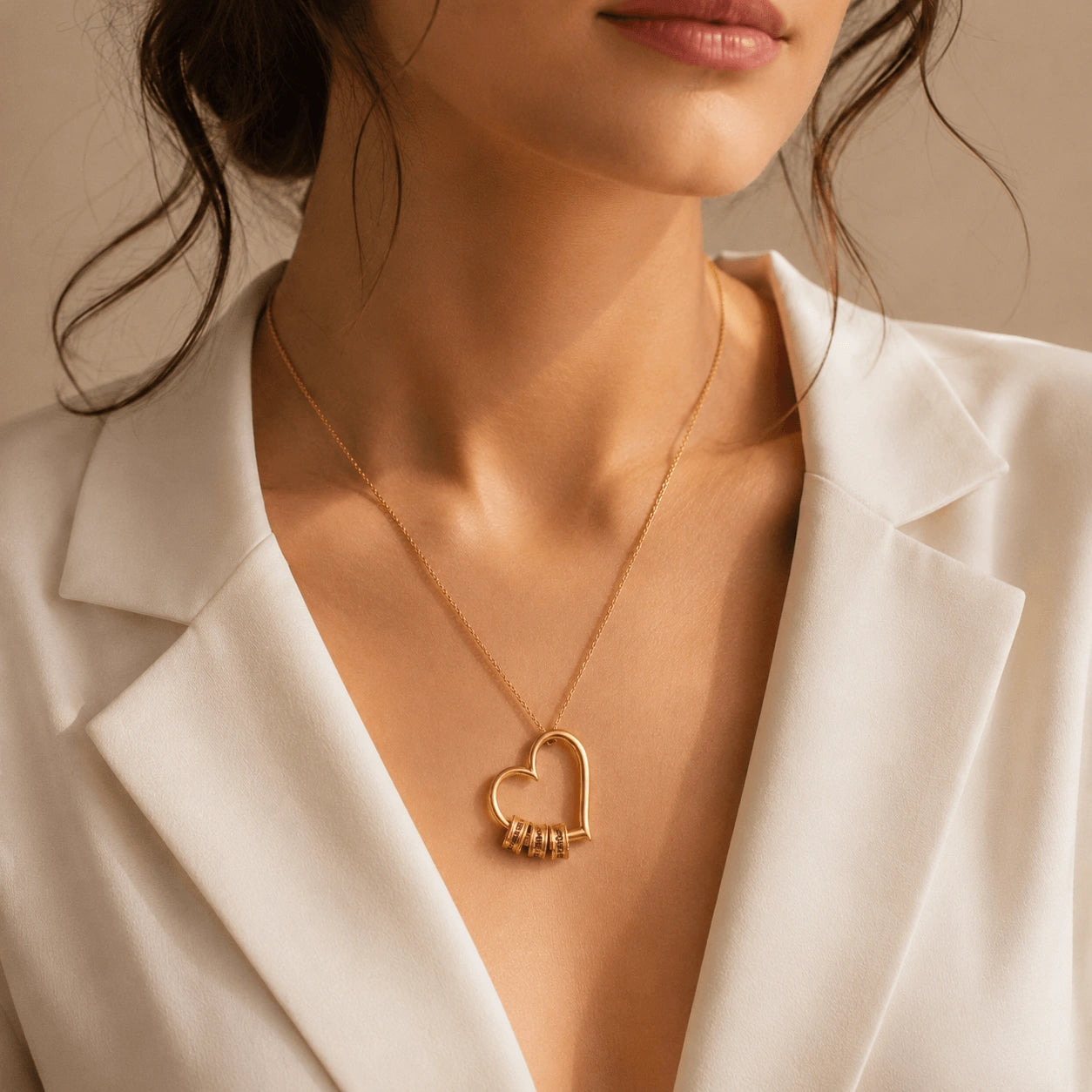 "To My Wife" - Personalized Heart Pendant Necklace | Heart Of The Family