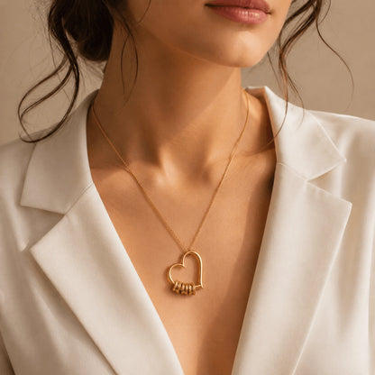 "To My Wife" - Personalized Heart Pendant Necklace | Heart Of The Family